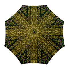 Fanciful Fantasy Flower Forest Golf Umbrellas by pepitasart