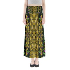 Fanciful Fantasy Flower Forest Full Length Maxi Skirt by pepitasart