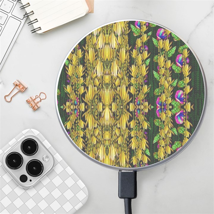 Fanciful Fantasy Flower Forest Wireless Charger