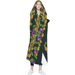 Fanciful Fantasy Flower Forest Wearable Blanket by pepitasart