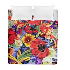 Flower Pattern Duvet Cover Double Side (full/ Double Size) by CoshaArt