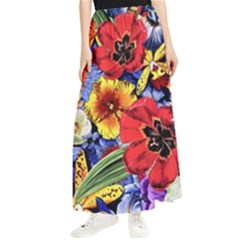 Flower Pattern Maxi Chiffon Skirt by CoshaArt