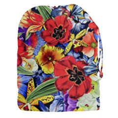 Flower Pattern Drawstring Pouch (3xl) by CoshaArt