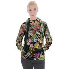 Tropical Pattern Women s Hooded Pullover