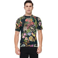 Tropical Pattern Men s Short Sleeve Rash Guard by CoshaArt