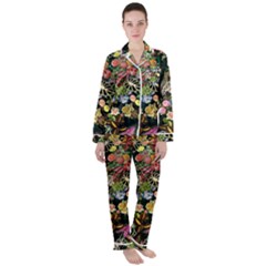Tropical Pattern Satin Long Sleeve Pajamas Set by CoshaArt