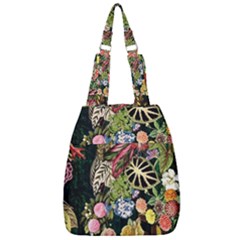 Tropical Pattern Center Zip Backpack