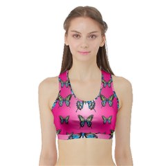 Butterfly Sports Bra With Border