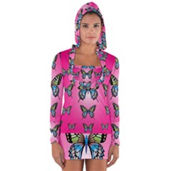 Butterfly Long Sleeve Hooded T-shirt