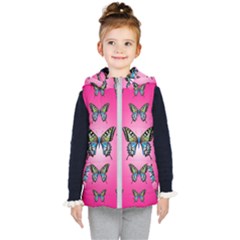 Butterfly Kids  Hooded Puffer Vest by Dutashop