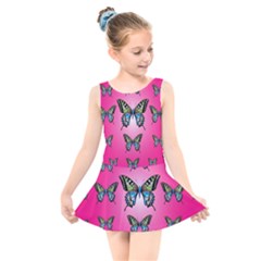 Butterfly Kids  Skater Dress Swimsuit