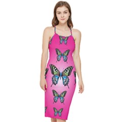 Butterfly Bodycon Cross Back Summer Dress