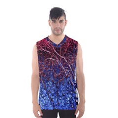 Autumn Fractal Forest Background Men s Basketball Tank Top by Amaryn4rt