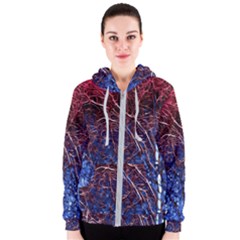 Autumn Fractal Forest Background Women s Zipper Hoodie by Amaryn4rt