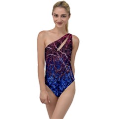 Autumn Fractal Forest Background To One Side Swimsuit by Amaryn4rt