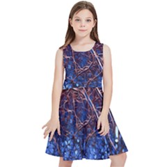 Autumn Fractal Forest Background Kids  Skater Dress by Amaryn4rt