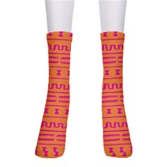 Mudcloth Hot Tangerine Crew Socks