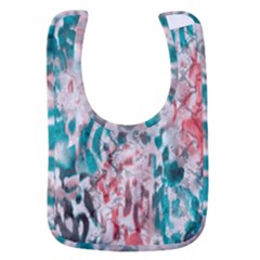 Colorful Spotted Reptilian Coral Baby Bib by MickiRedd