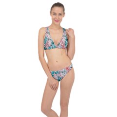 Colorful Spotted Reptilian Coral Classic Banded Bikini Set  by MickiRedd
