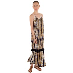 Tiger Snake Black 7000 Cami Maxi Ruffle Chiffon Dress