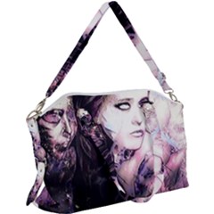 Sakura Girl Canvas Crossbody Bag by MRNStudios