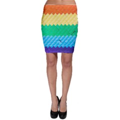 Mandalas-1084082 Textured-rainbow Bodycon Skirt by jellybeansanddinosaurs