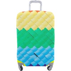 Mandalas-1084082 Textured-rainbow Luggage Cover (large) by jellybeansanddinosaurs