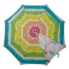 Rainbow-cake-layers Marshmallow-candy-texture Hook Handle Umbrellas (medium) by jellybeansanddinosaurs