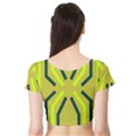 Abstract pattern geometric backgrounds   Short Sleeve Crop Top View2