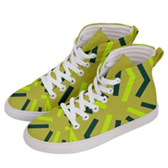 Abstract Pattern Geometric Backgrounds   Men s Hi-top Skate Sneakers by Eskimos