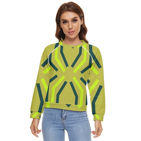 Abstract Pattern Geometric Backgrounds   Women s Long Sleeve Raglan Tee by Eskimos