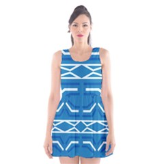 Abstract Pattern Geometric Backgrounds   Scoop Neck Skater Dress by Eskimos