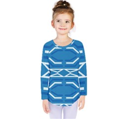 Abstract Pattern Geometric Backgrounds   Kids  Long Sleeve Tee