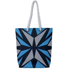 Abstract Pattern Geometric Backgrounds   Full Print Rope Handle Tote (small)