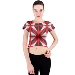 Abstract Pattern Geometric Backgrounds   Crew Neck Crop Top by Eskimos