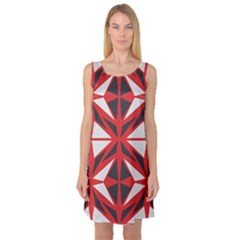 Abstract Pattern Geometric Backgrounds   Sleeveless Satin Nightdress