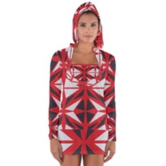 Abstract pattern geometric backgrounds   Long Sleeve Hooded T-shirt