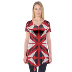 Abstract Pattern Geometric Backgrounds   Short Sleeve Tunic 