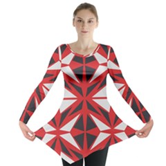 Abstract Pattern Geometric Backgrounds   Long Sleeve Tunic  by Eskimos
