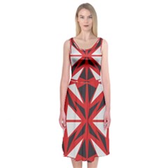 Abstract Pattern Geometric Backgrounds   Midi Sleeveless Dress