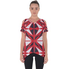 Abstract Pattern Geometric Backgrounds   Cut Out Side Drop Tee