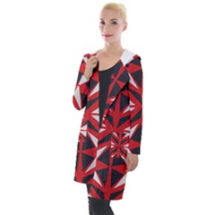 Abstract Pattern Geometric Backgrounds   Hooded Pocket Cardigan