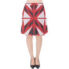 Abstract Pattern Geometric Backgrounds   Velvet High Waist Skirt