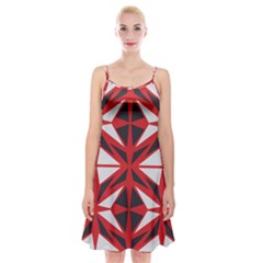 Abstract Pattern Geometric Backgrounds   Spaghetti Strap Velvet Dress