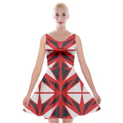 Abstract Pattern Geometric Backgrounds   Velvet Skater Dress