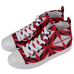 Abstract Pattern Geometric Backgrounds   Women s Mid-top Canvas Sneakers