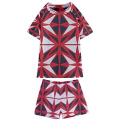 Abstract Pattern Geometric Backgrounds   Kids  Swim Tee And Shorts Set