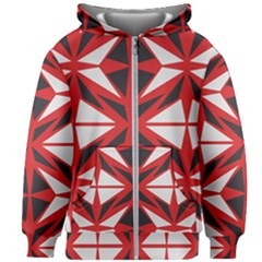 Abstract Pattern Geometric Backgrounds   Kids  Zipper Hoodie Without Drawstring