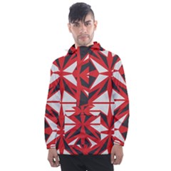 Abstract Pattern Geometric Backgrounds   Men s Front Pocket Pullover Windbreaker