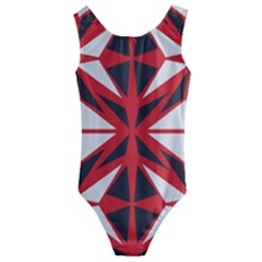 Abstract Pattern Geometric Backgrounds   Kids  Cut-out Back One Piece Swimsuit